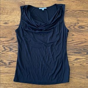 Black Drape Front Tank